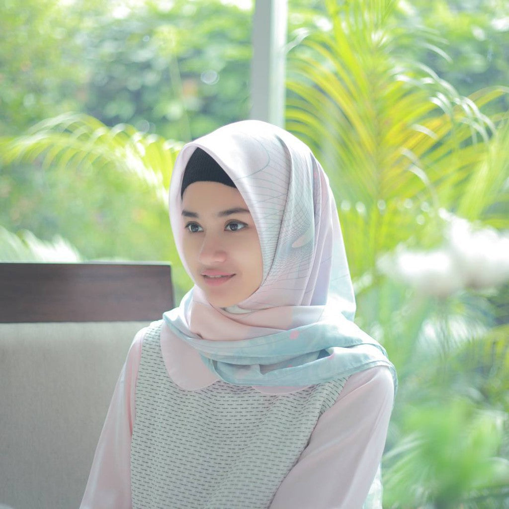 Image of Eclemix Scarf Semesta Collection | Hijab Voal Premium Segi Empat Printing motif | Sqaure Voal scraves laser cut